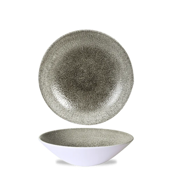 Raku Quartz Black Deep Coupe Bowl 19.6cm